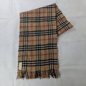 Burberry Pure Cashmere Nova Check Scarf Beige Unisex Designer Style